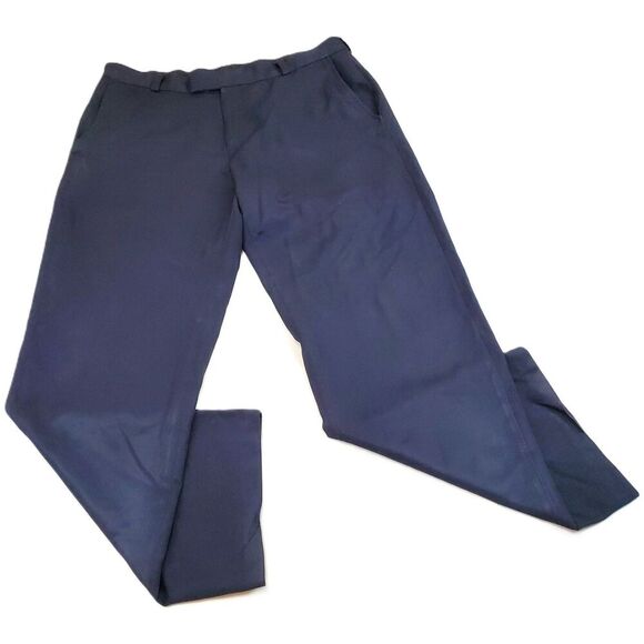 Kenneth Cole Reaction Men's Trousers Navy Blue Straight 34 x 30 Work Pants - Picture 1 of 8